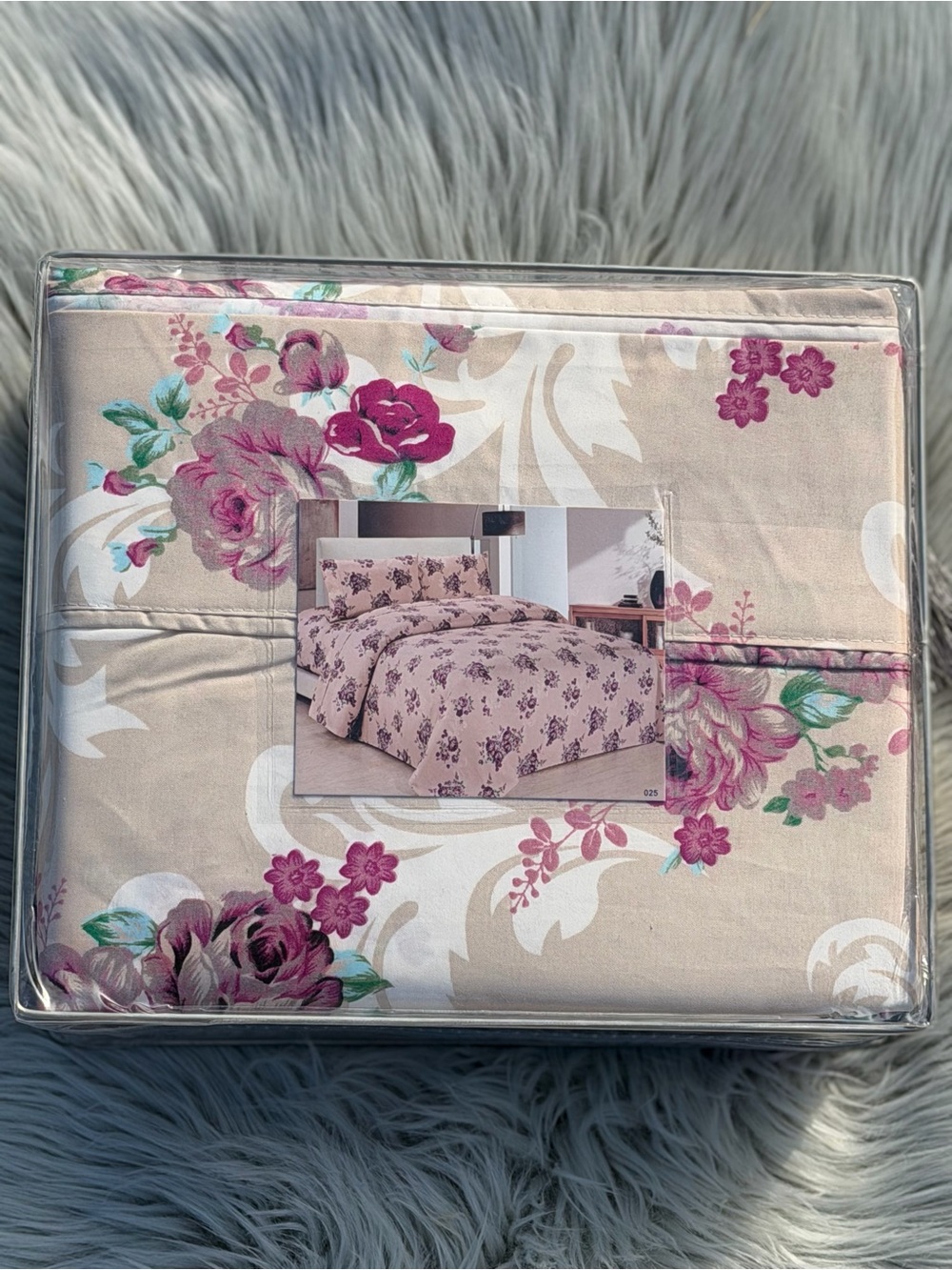 Brand new Queen size bed sheet set,4PCS,deep pocket,floral Egyptian Comfort